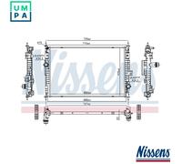 NISSENS 607184 Engine radiator