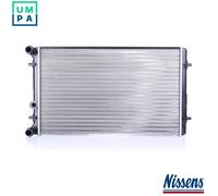Nissens Engine Radiator 652011 Aluminium 650 416 23 – With Gaskets, No Expansion Tank, Jointed Fins
