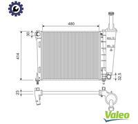 RADIATOR ENGINE COOLING 701184 FOR FIAT FORD 169 A4.000 1.2L 4cyl 500FP4 1.2L