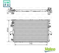 Valeo Radiator, Engine Cooling 701654
