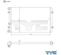 TYC 702-0033 Engine radiator