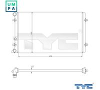 TYC 702-0033 Engine radiator