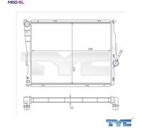 TYC 703-0006-R Engine radiator