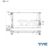 TYC 703-0008 Engine radiator