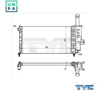 TYC 709-0026-R Engine radiator