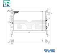 TYC 725-0018 Engine radiator