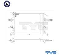 RADIATOR ENGINE COOLING 725-0021 FOR OPEL ZAFIRA/MPV ASTRA/Delvan/Van 1.8L 4cyl