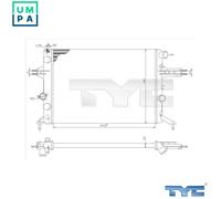 TYC 725-0021 Engine radiator