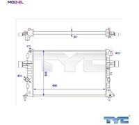 TYC 725-0038-R Engine radiator