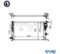 FITS FOR RENAULT GRAND SCÉNIC II 1.5 DCI RADIATOR, ENGINE COOLING 7280065R TYC