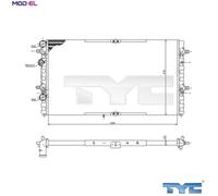 TYC 731-0002 Engine radiator