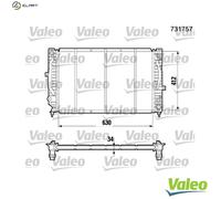 VALEO 731757 Engine radiator