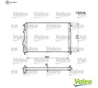 Valeo Engine Radiator 732316 - Renault Megane I / Scenic I 1.6L (K7M703/702/790)