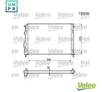 Valeo Engine Radiator 732316 - Renault Megane I / Scenic I 1.6L (K7M703/702/790)