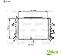 VALEO 734380 Engine radiator
