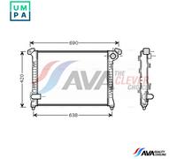AVA Coolant Radiator BW2286 for MINI MINI ONE (2001) 1.6 etc