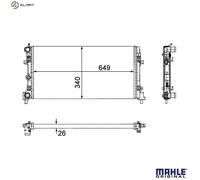 MAHLE ORIGINAL CR 1096 000P Engine radiator