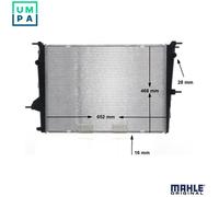 RADIATOR ENGINE COOLING CR 1197 000S FOR RENAULT K4M839/838 1.6L 4cyl FLUENCE