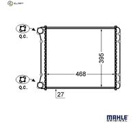 MAHLE ORIGINAL CR 1418 000S Engine radiator