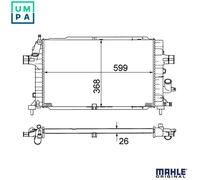 MAHLE ORIGINAL CR 1687 000S Engine radiator