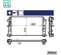 MAHLE ORIGINAL CR 1710 000S Engine radiator