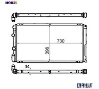 MAHLE ORIGINAL CR 204 000S Engine radiator