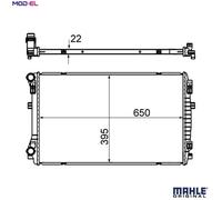MAHLE ORIGINAL CR 2054 000S Engine radiator