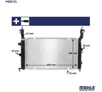 RADIATOR ENGINE COOLING CR 2120 000S FOR VAUXHALL MERIVA/Mk OPEL 4cyl 1.6L 4cyl