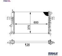 MAHLE CR227000S Radiator Mechanically Jointed Cooling Fins Fits Opel Vauxhall