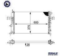 MAHLE CR227000S Radiator Mechanically Jointed Cooling Fins Fits Opel Vauxhall