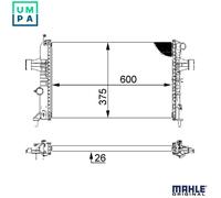 MAHLE CR227000S Radiator Mechanically Jointed Cooling Fins Fits Opel Vauxhall