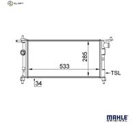 MAHLE ORIGINAL CR 268 000S Engine radiator