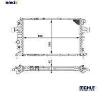 MAHLE ORIGINAL CR 320 000S Engine radiator