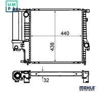 Mahle Engine Cooling Radiator CR 330 000S - Genuine OE Quality for BMW
