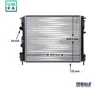 MAHLE ORIGINAL CR 35 000S Engine radiator
