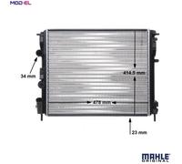 MAHLE ORIGINAL CR 35 000S Engine radiator