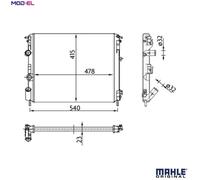 MAHLE CR 36 000S Engine radiator