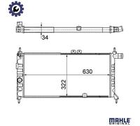 MAHLE ORIGINAL CR 441 000S Engine radiator