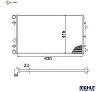 MAHLE ORIGINAL CR 505 000S Engine radiator