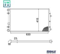 MAHLE ORIGINAL CR 505 000S Engine radiator