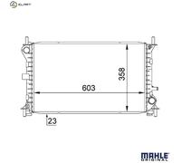 MAHLE ORIGINAL CR 627 000S Engine radiator