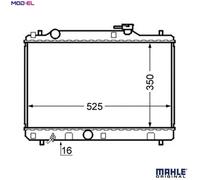 MAHLE ORIGINAL CR 743 000S Engine radiator