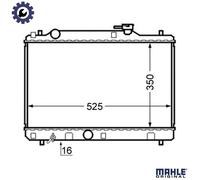 MAHLE ORIGINAL CR 743 000S Engine radiator