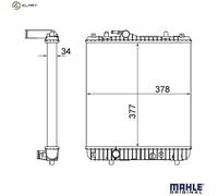 MAHLE ORIGINAL CR 837 001S Engine radiator