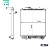 MAHLE ORIGINAL CR 837 001S Engine radiator