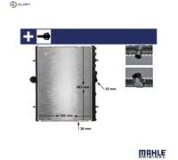 MAHLE CR 889 000S radiator, engine cooling for Fiat Fiorino Box Body/MPV (225_) etc.