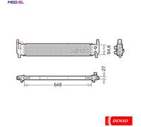 Engine radiato DENSO DRM02042 for SEAT LEON (5F1) 1.6 2012-2020