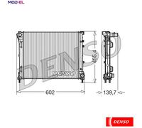 RADIATOR ENGINE COOLING DRM09162 FOR FIAT 199B6/312A2.000 0.9L 2cyl 500 1.2L