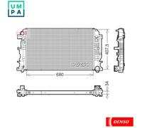 RADIATOR ENGINE COOLING DRM17117 FOR MERCEDES-BENZ SPRINTER/35-t/Van/Tourer 2.1L