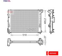RADIATOR ENGINE COOLING DRM23085 FOR RENAULT DACIA K9K876/872/873/854/862 1.5L